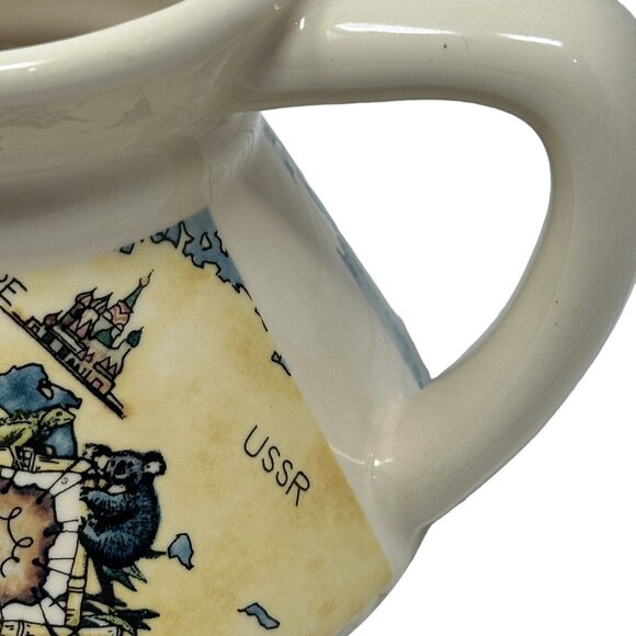 No Spill Travel Coffee Mug Passport to Adventure Map Atlas Vintage Applause - Picture 8 of 11